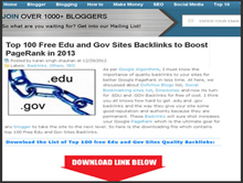 Edu and Gov site backlinks to boost PR